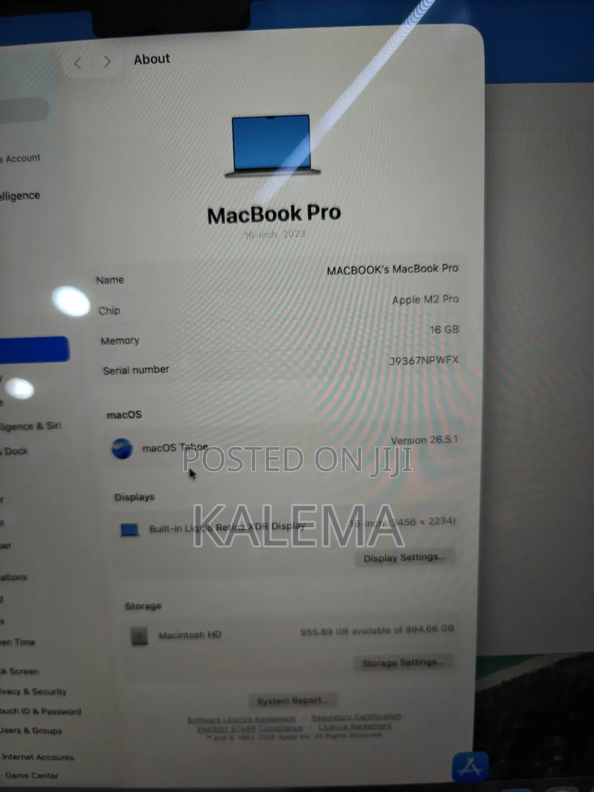 Laptop Apple MacBook Pro 2023 M2 Pro 16GB Apple M2 SSD 1T