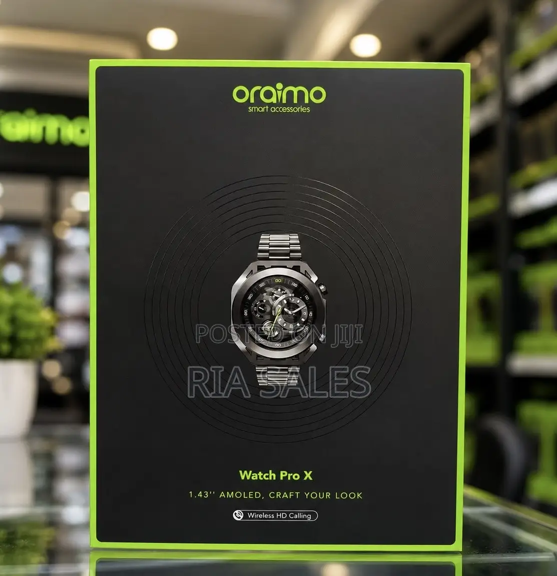 Oraimo Watch Pro X Smart Watch-12 Days Battery Amoled Display