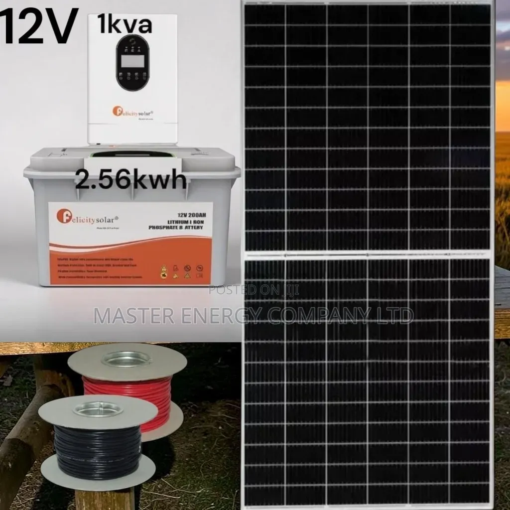 2.56kwh 12v and 1kva 12v Solar System Kit