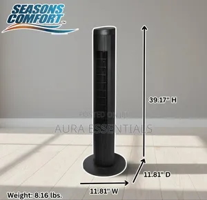 29-Inch Digiwave Branded Black Tower Fan.