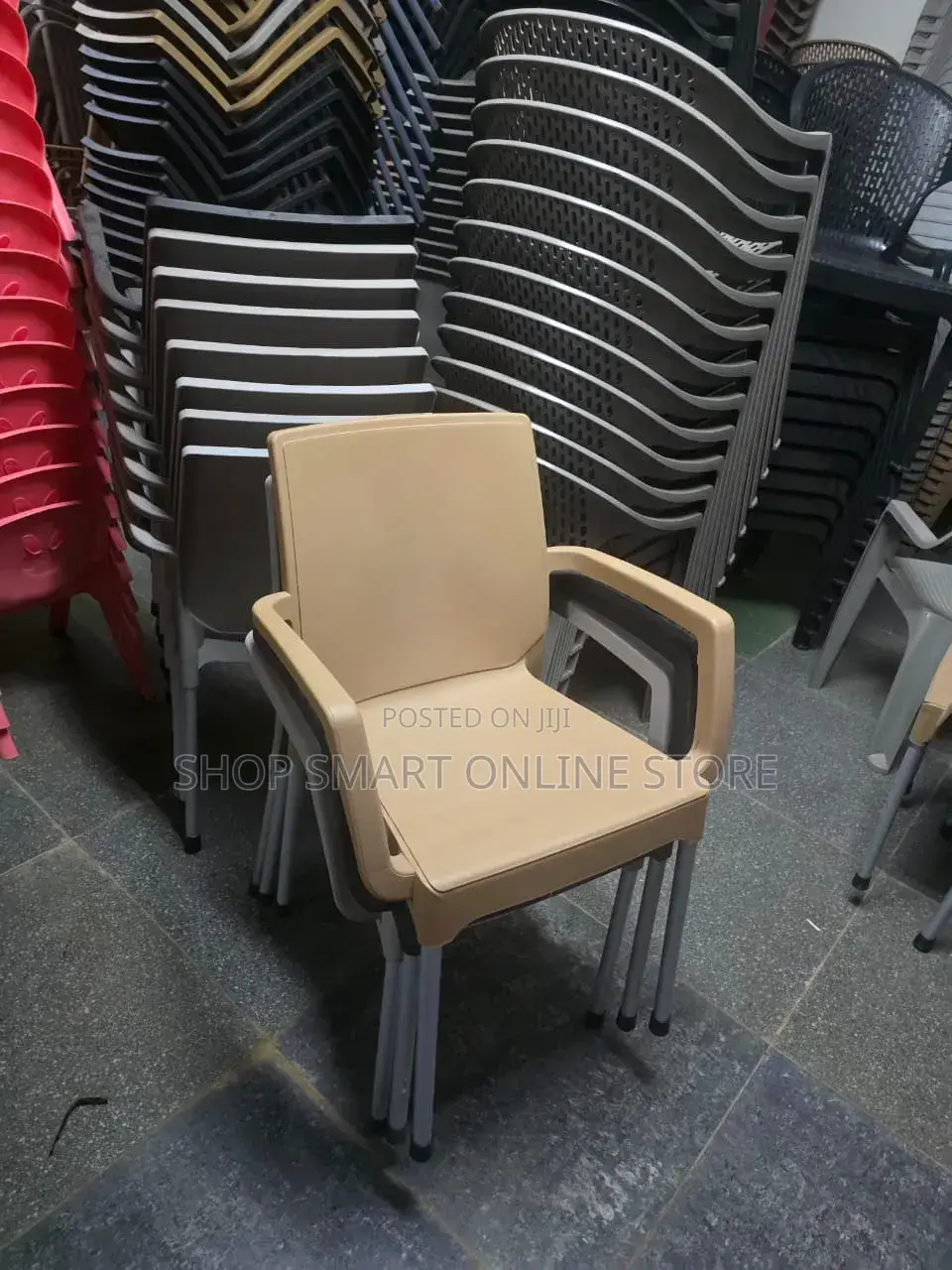 Backrest Metal Stands Plastic Chairs Plastic Chairs