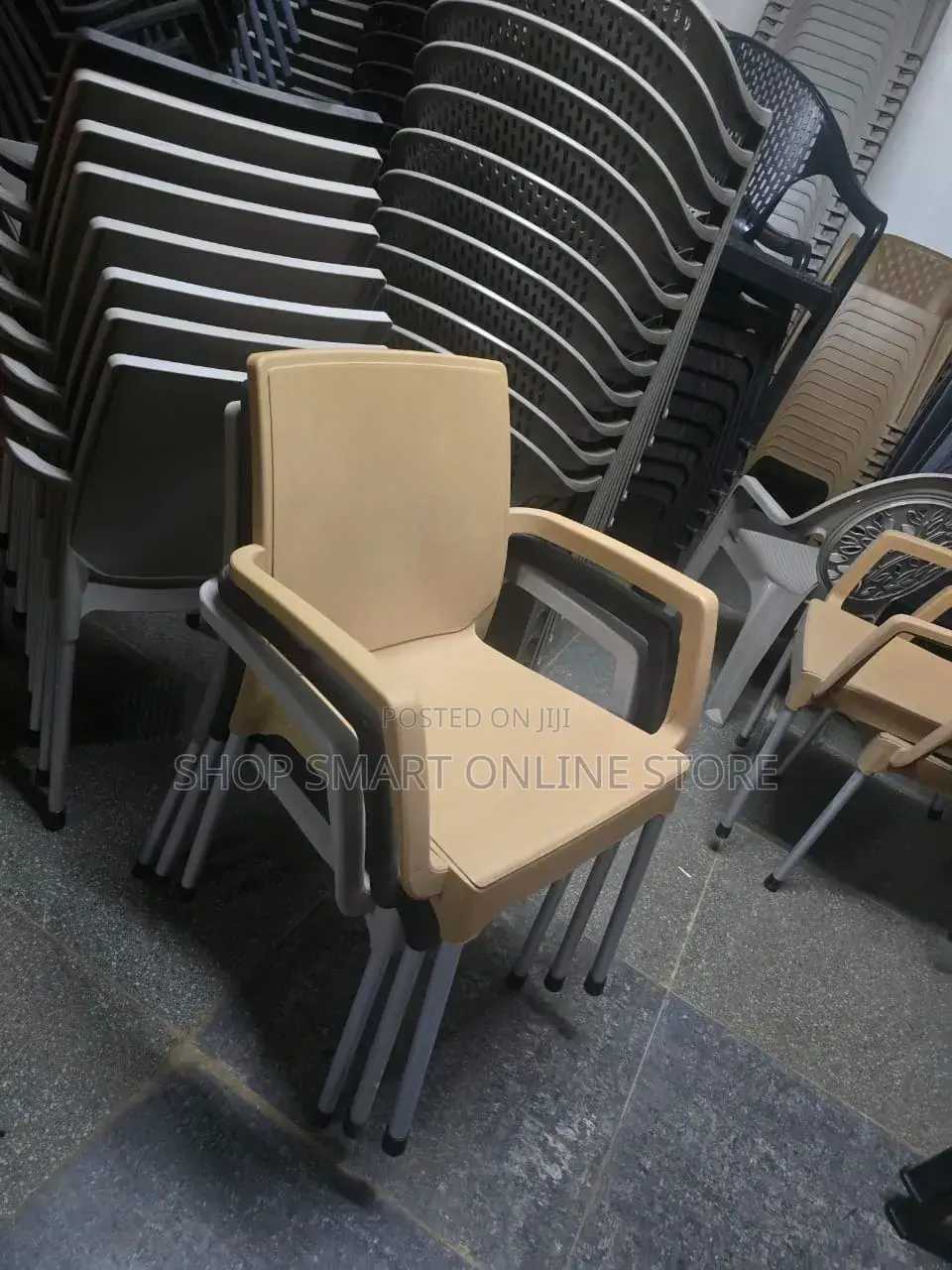 Backrest Metal Stands Plastic Chairs Plastic Chairs