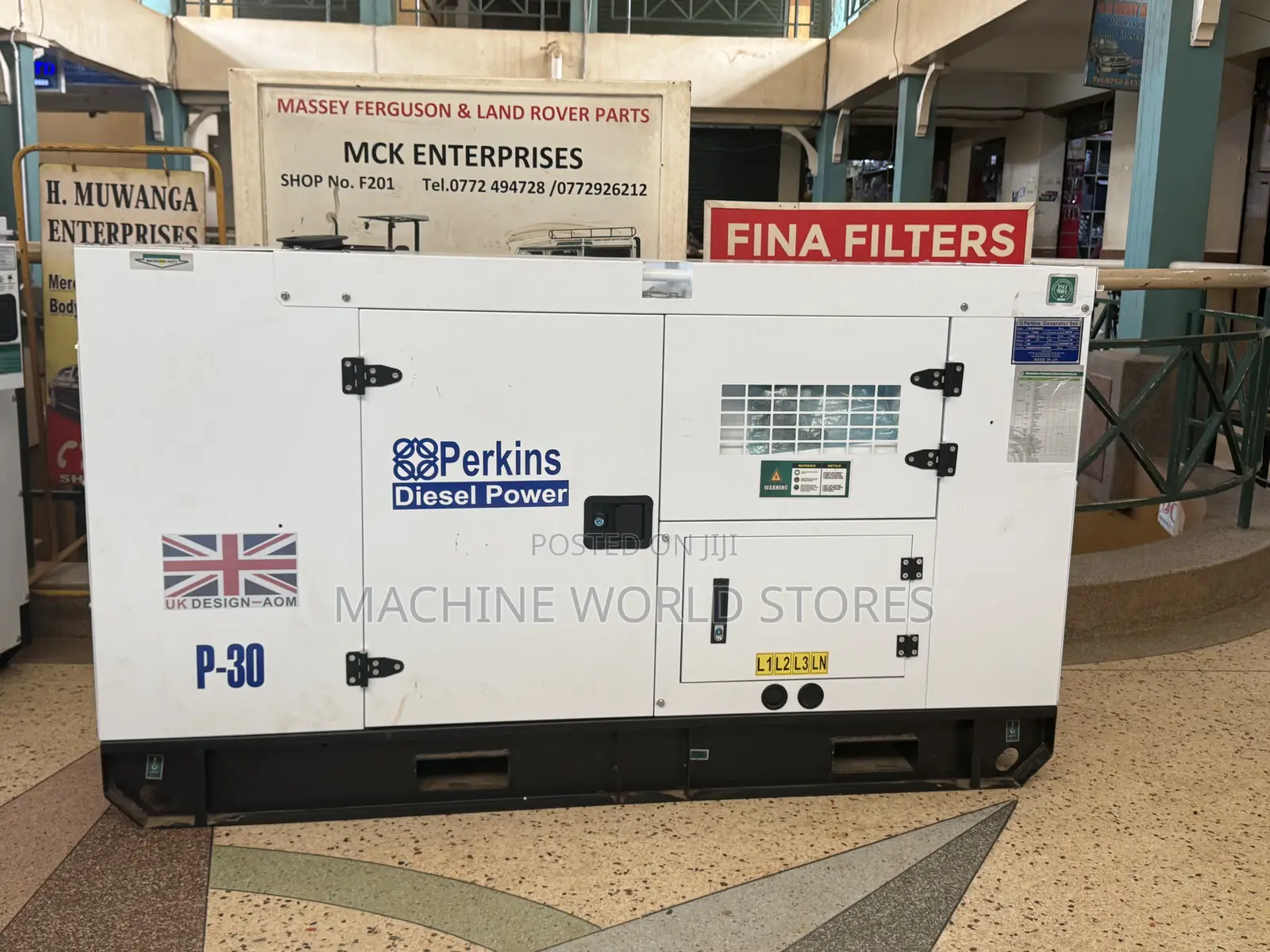 30kva Silent Perkins Diesel Generator.