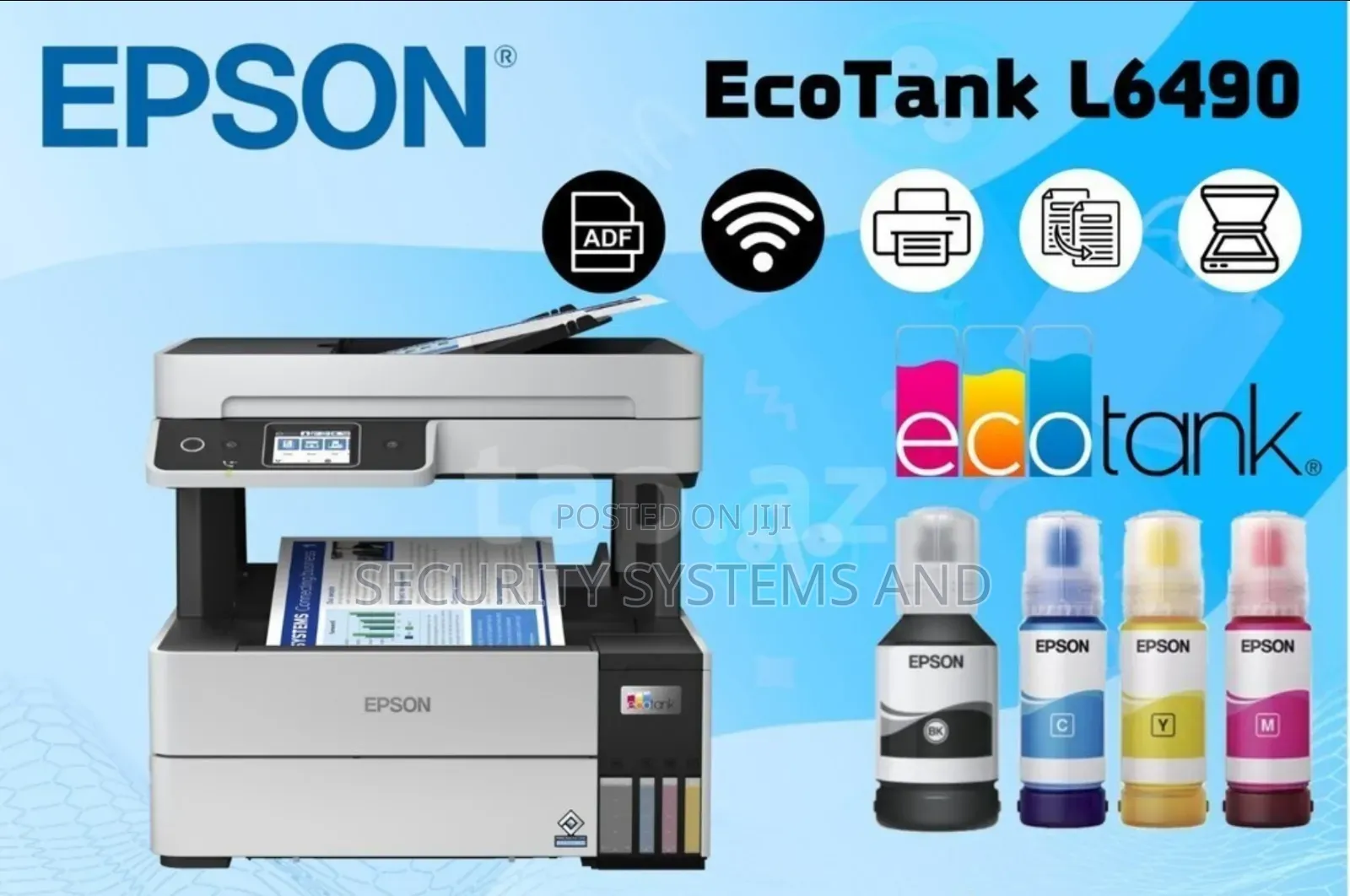 Ecotank L6490 A4 Multifunction Wi-Fi Ink Tank Printer With Fax