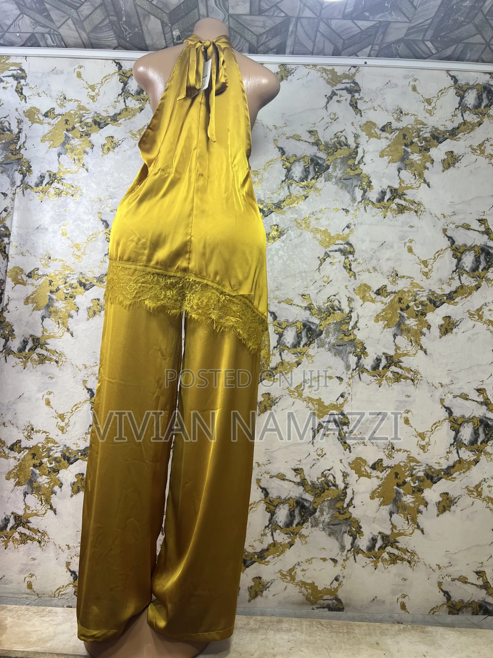 2piece Laced Satin Trouser