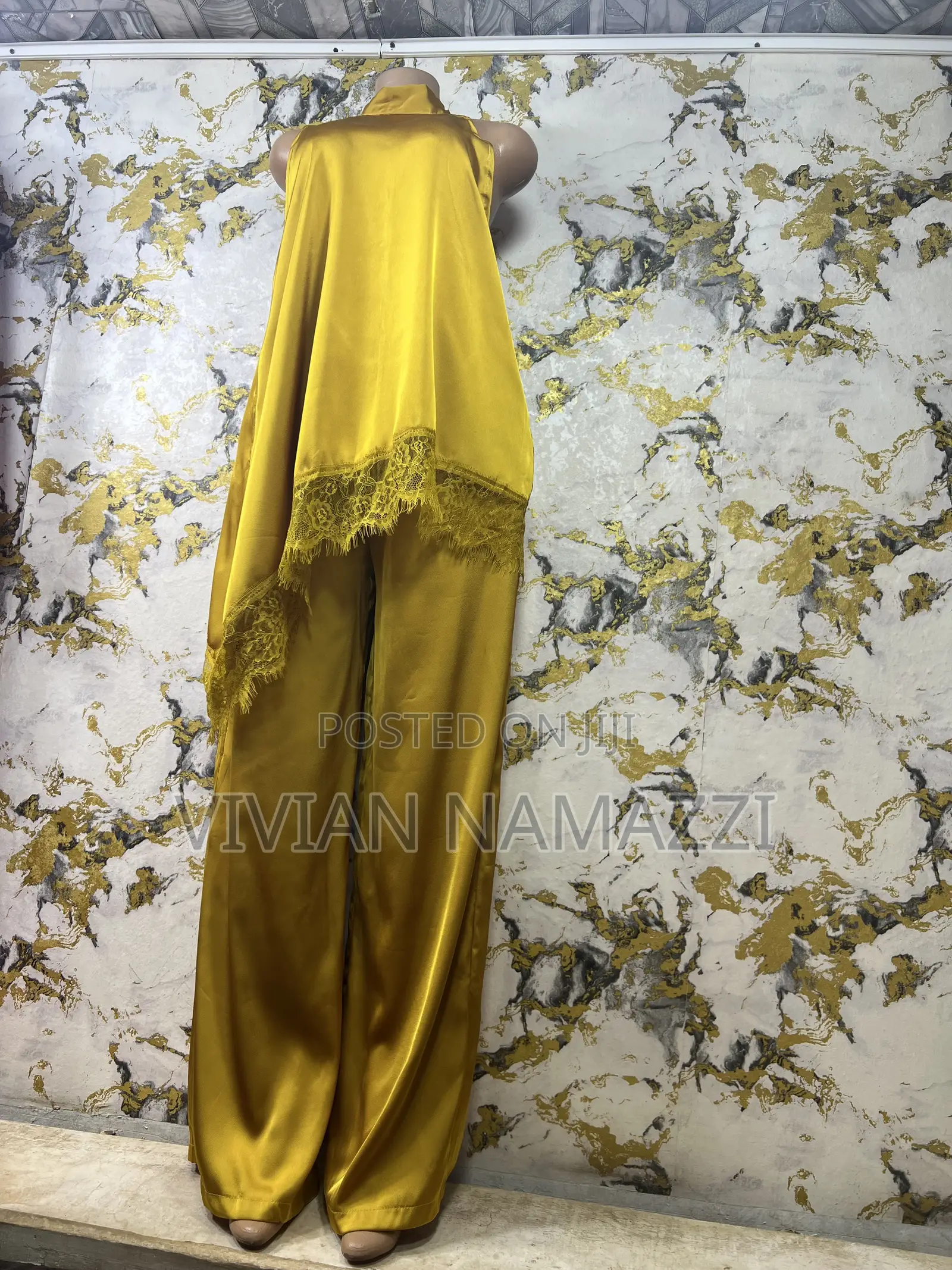 2piece Laced Satin Trouser