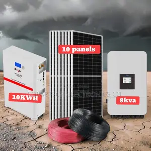 200ah 51.2v 10kwh Lifepo4 Solar System With 8kva Hybrid