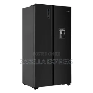 Hisense 750l Side by Side Refrigerator With Dispenser Black