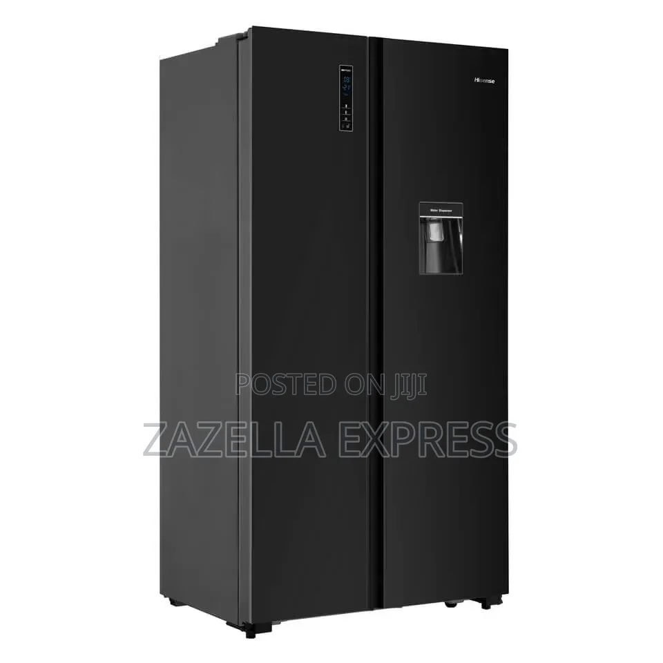Hisense 750l Side by Side Refrigerator With Dispenser Black