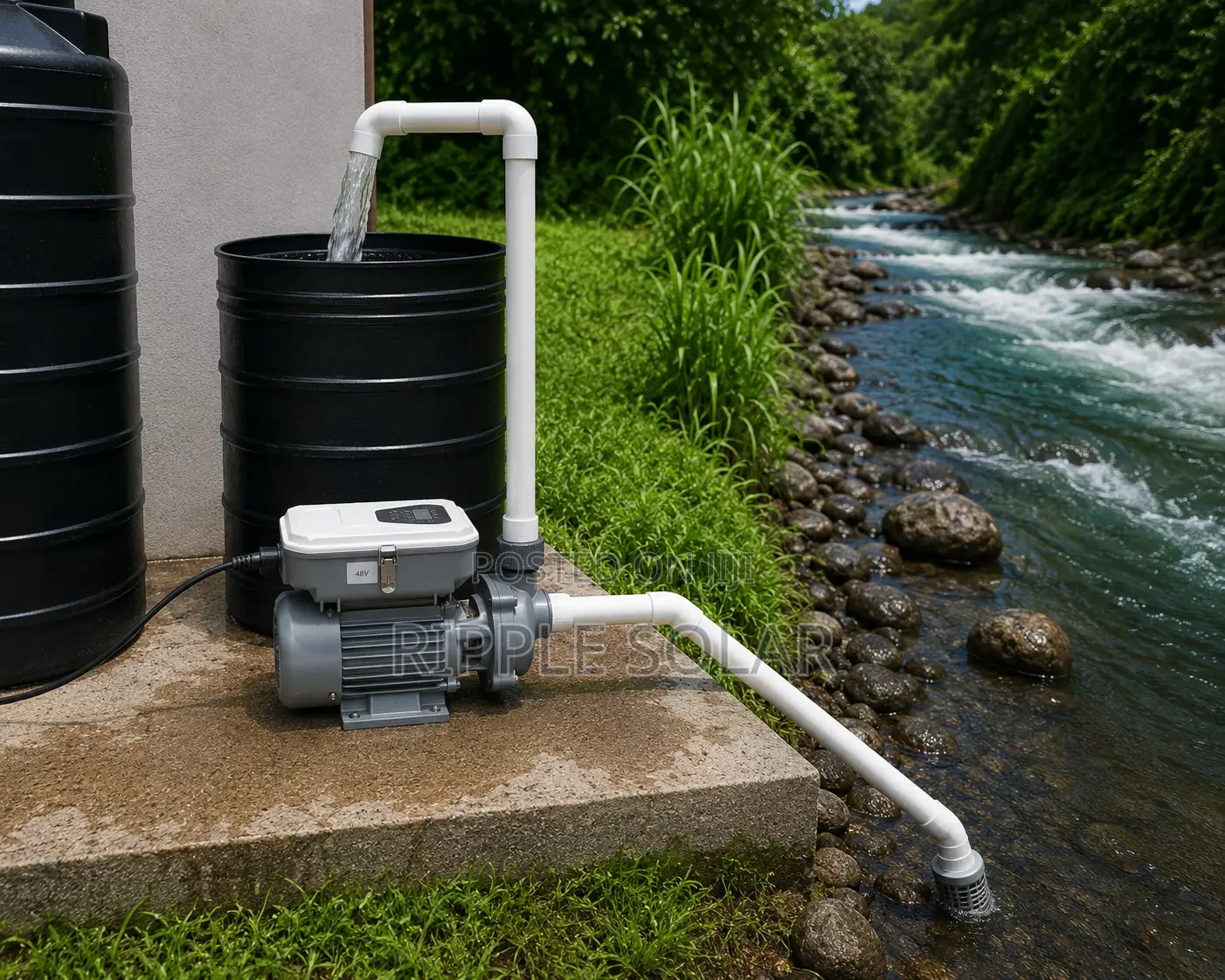 500w Solar Surface Water Pump, 58m Head, 3000l/H, 48v