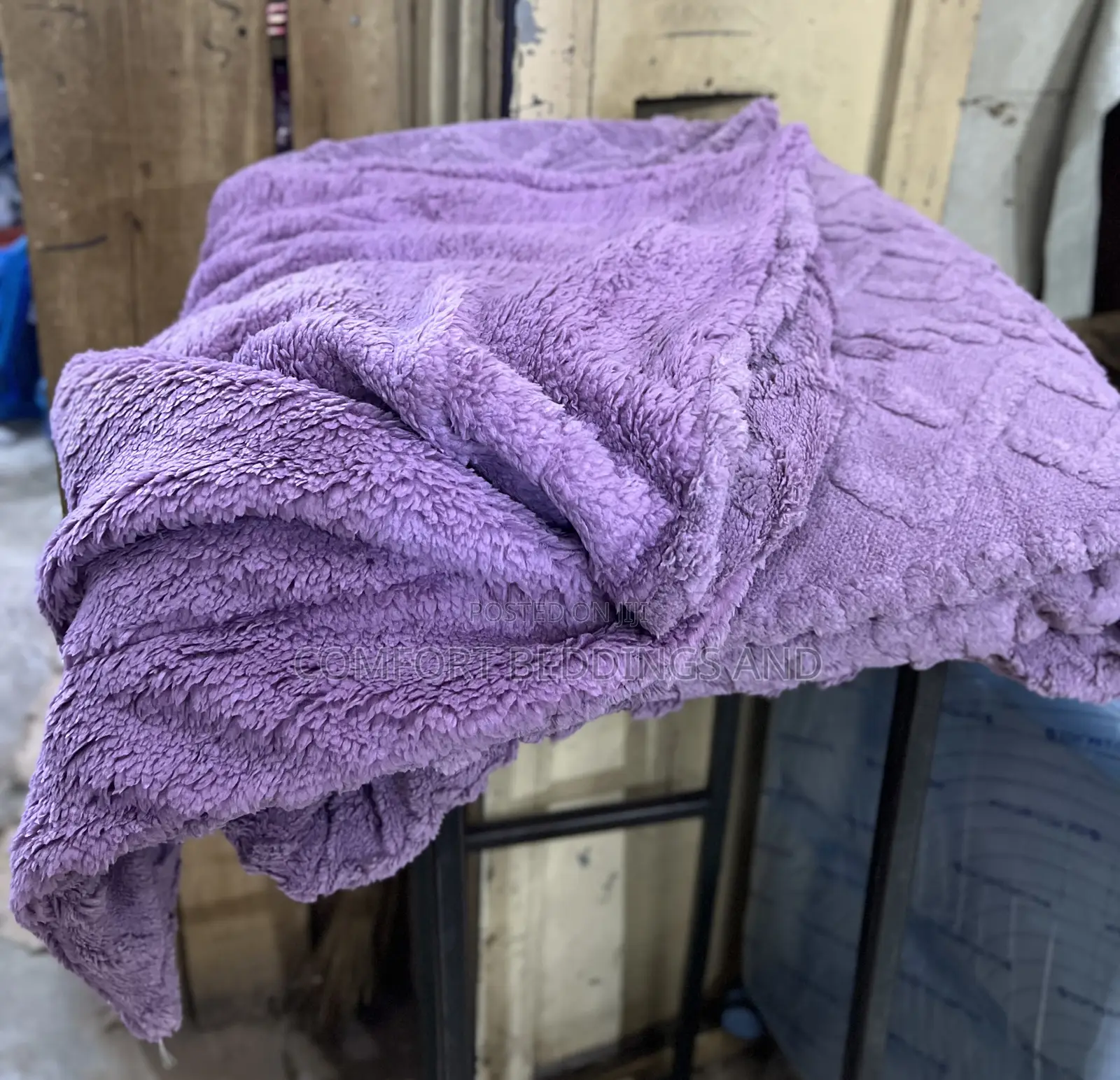 Textured Soft Blankets Purple