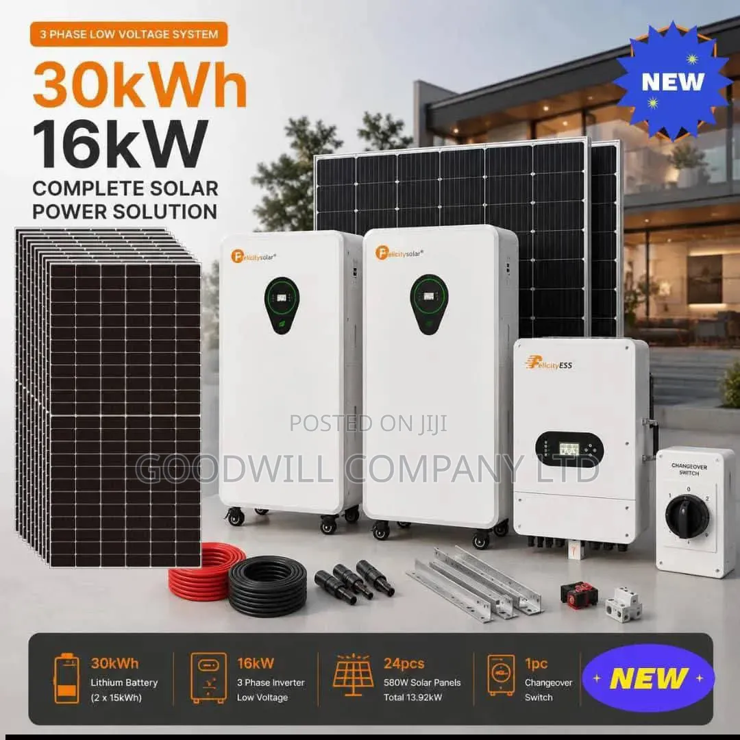 30kwh 16kva 3 Phase Complete Solar System