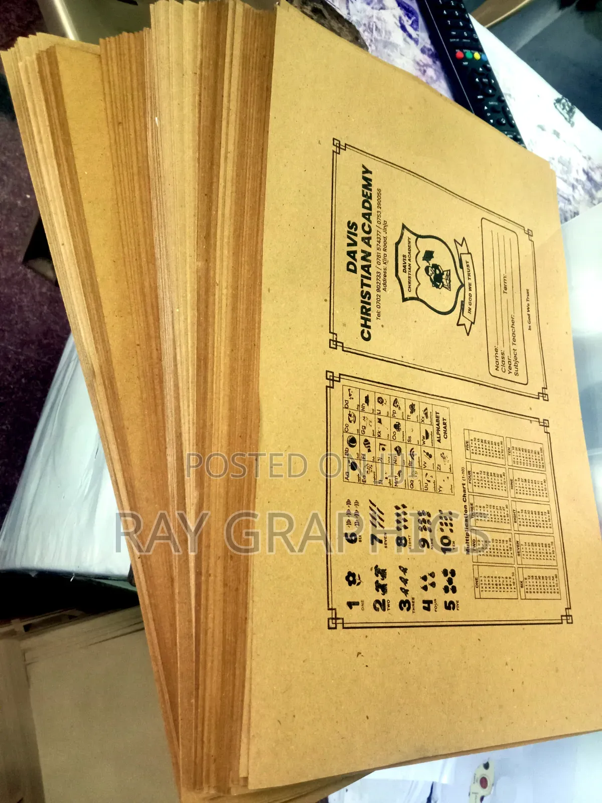 Printed Custom School Book Covers (A4 and A3)