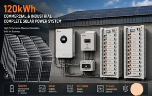 120kwh Lithium / Hybrid Commercial Industrial Complete Solar System