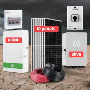 51. 2v 200ah 10kwh Solar Packagewith 10 Mono 550w Panels 8kva Inverter