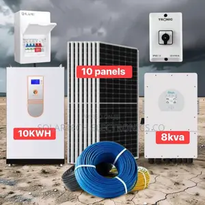 200ah 51.2v 10kwh Lifepo4 Solar System With 8kva Hybrid Inverter Umko