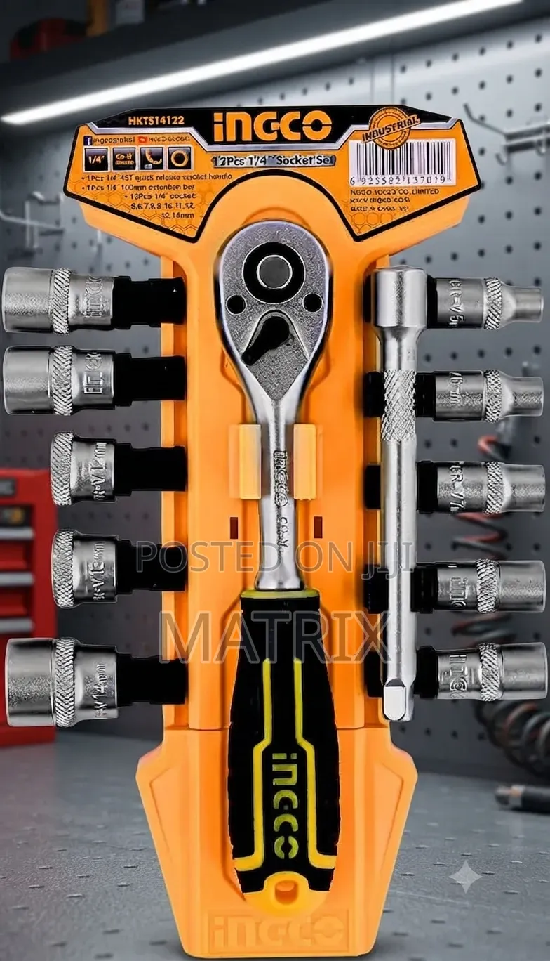 Ingco 12 PCS 1/4" Socket Set