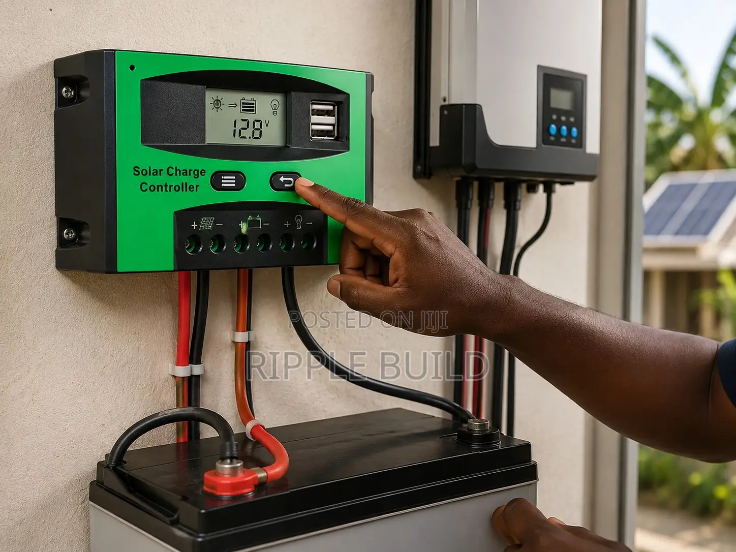 10a Solar Charge Controller 12v/24v With Usb Ports