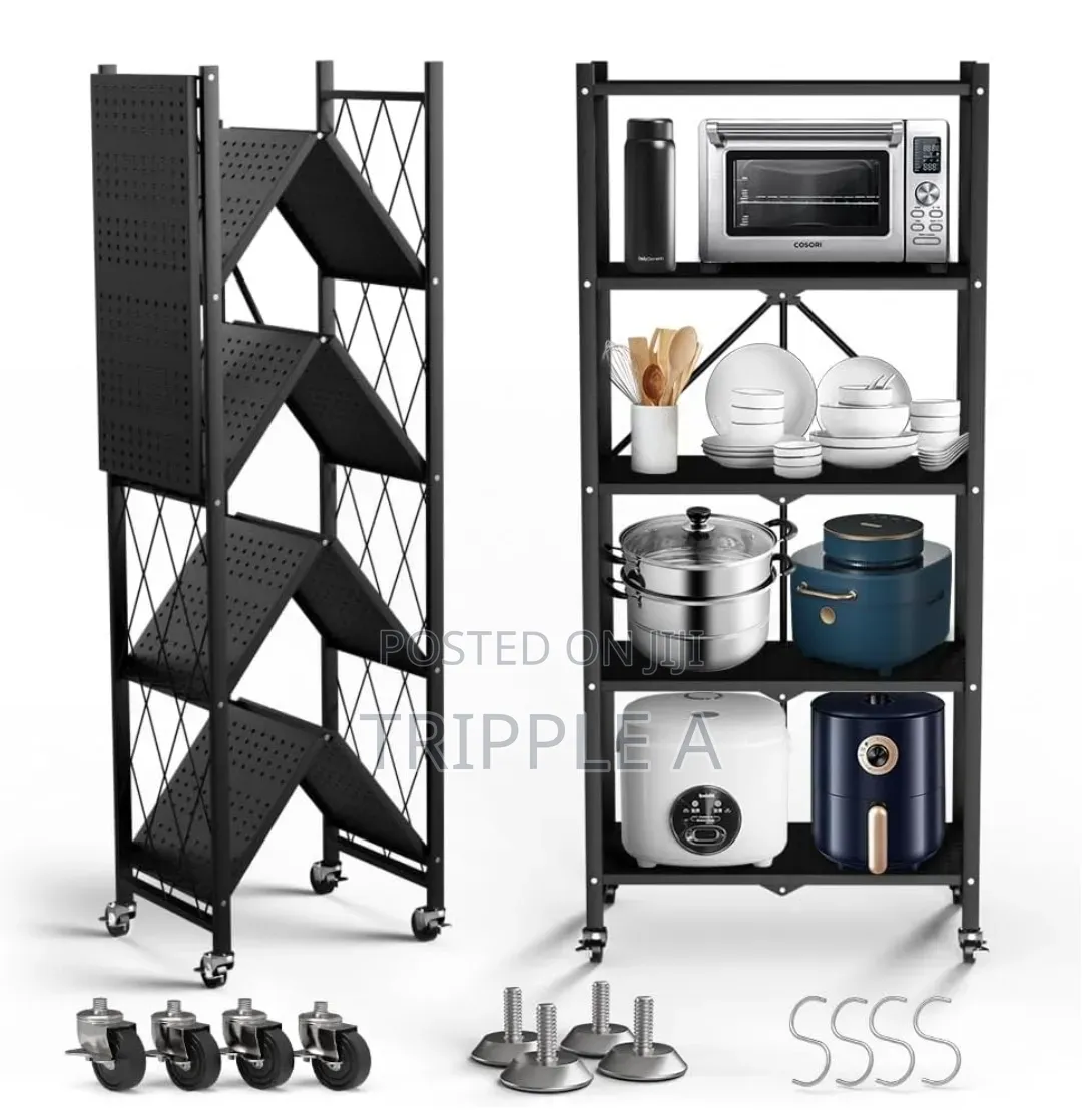 Super Simple 5 Layer Foldable Kitchen Rack