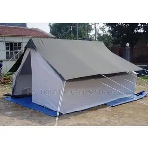 A Heavy-Duty Relief, Canvas Camping, or Military-Style Frame Tent