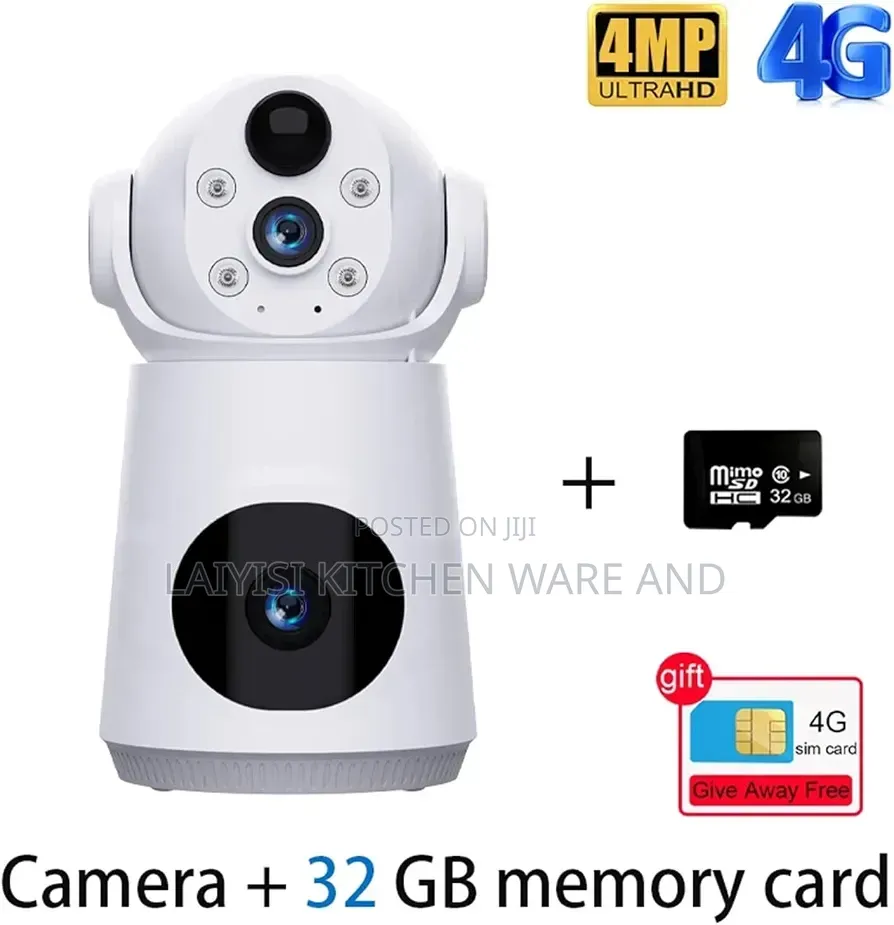 Dual Lens Rotating Smart Security Camera Battery Operated Rechargeable