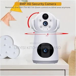 Dual Lens Rotating Smart Security Camera Battery Operated Rechargeable