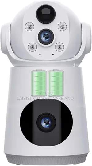 Dual Lens Rotating Smart Security Camera Battery Operated Rechargeable