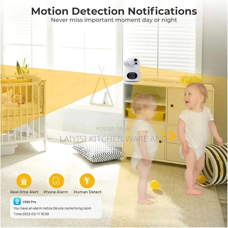 Dual Lens Rotating Smart Security Camera Battery Operated Rechargeable