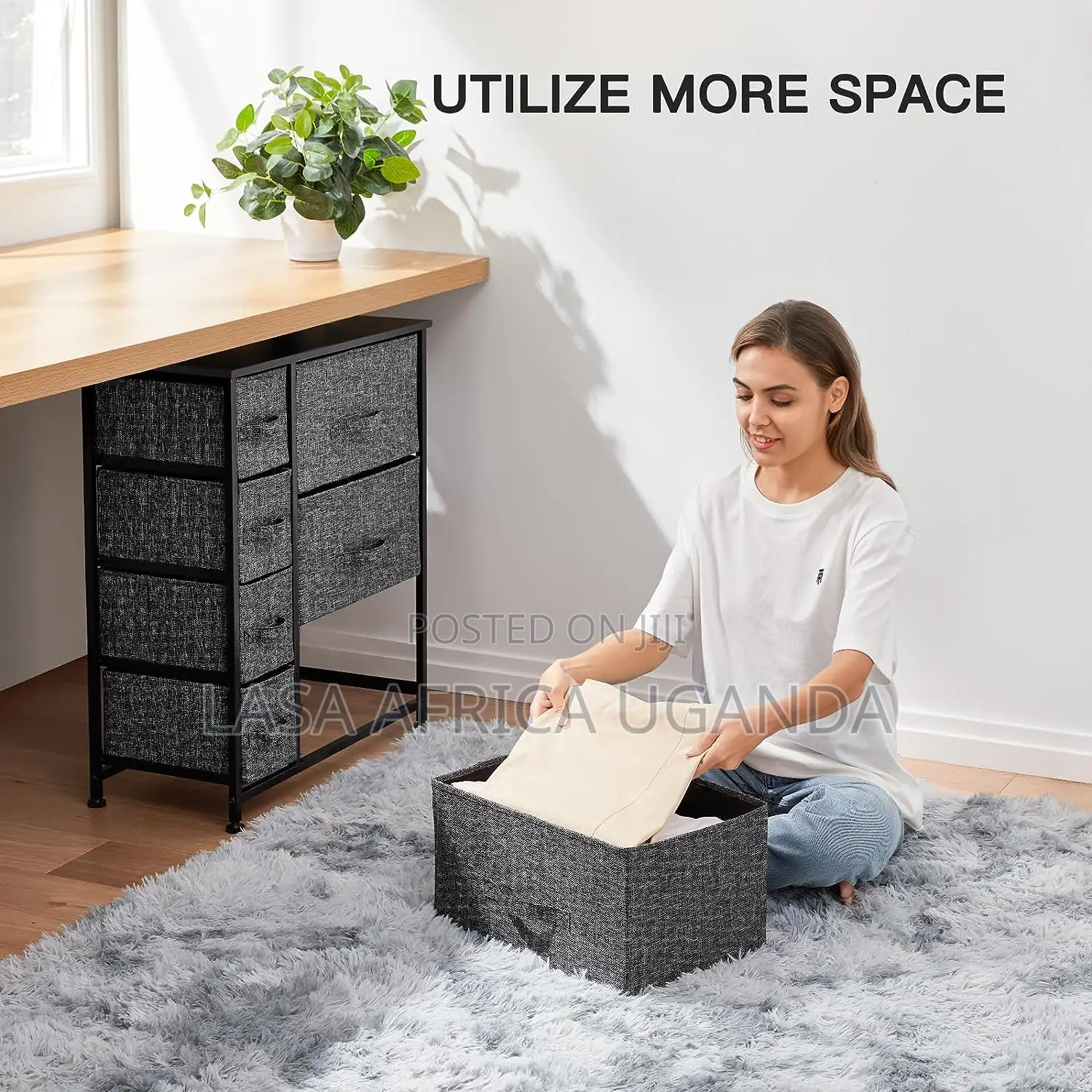 7-Drawer Storage - Dark Grey
