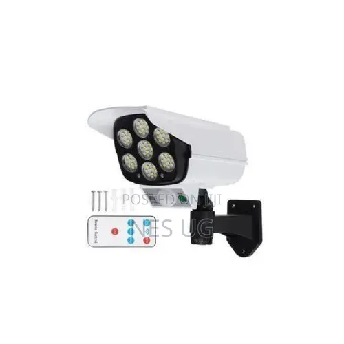 Solar Light Motion Sensor Security Dummy Camera - White