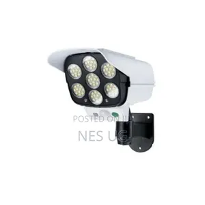 Solar Light Motion Sensor Security Dummy Camera - White