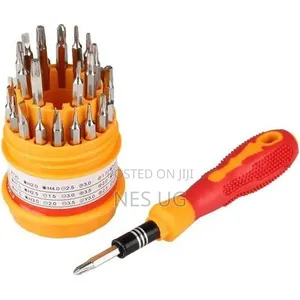 31 In 1 Magnetic Screw Driver Tool Set - Red,Yellow