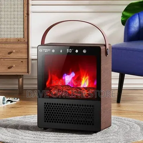 Electric Freestanding Heating Fireplace Realistic 3d Flame Effect