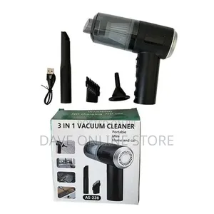 3 in 1 Vacuum Cleaner for Portable Mini Home and Car-Black