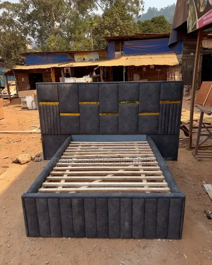 Dark Gray King Size Bed