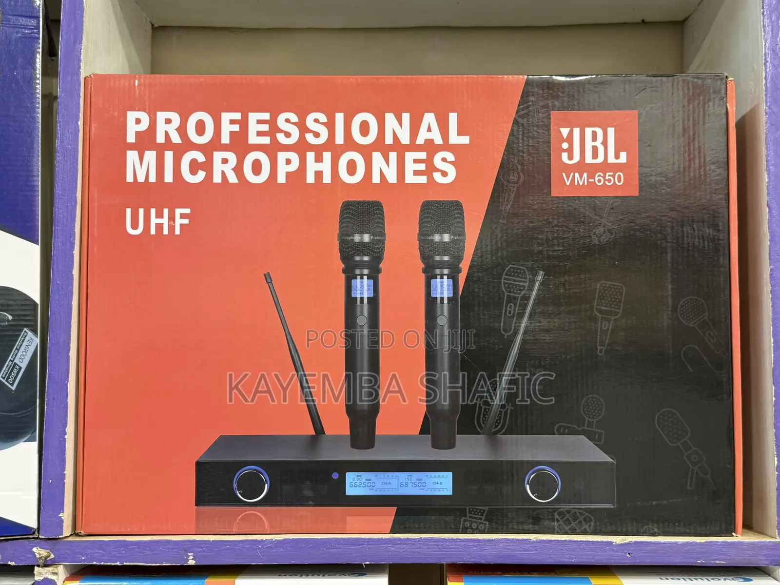 JBL Vm-650 Professional Wireless Uhf Microphone System (Dual Handheld)