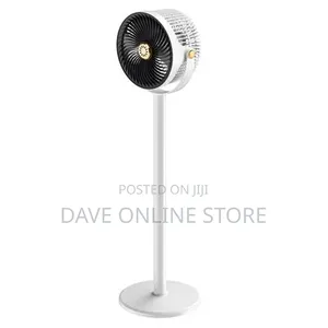 Rechargeable Quiet Stand Fan With Adjustable Height, 3 Speeds,