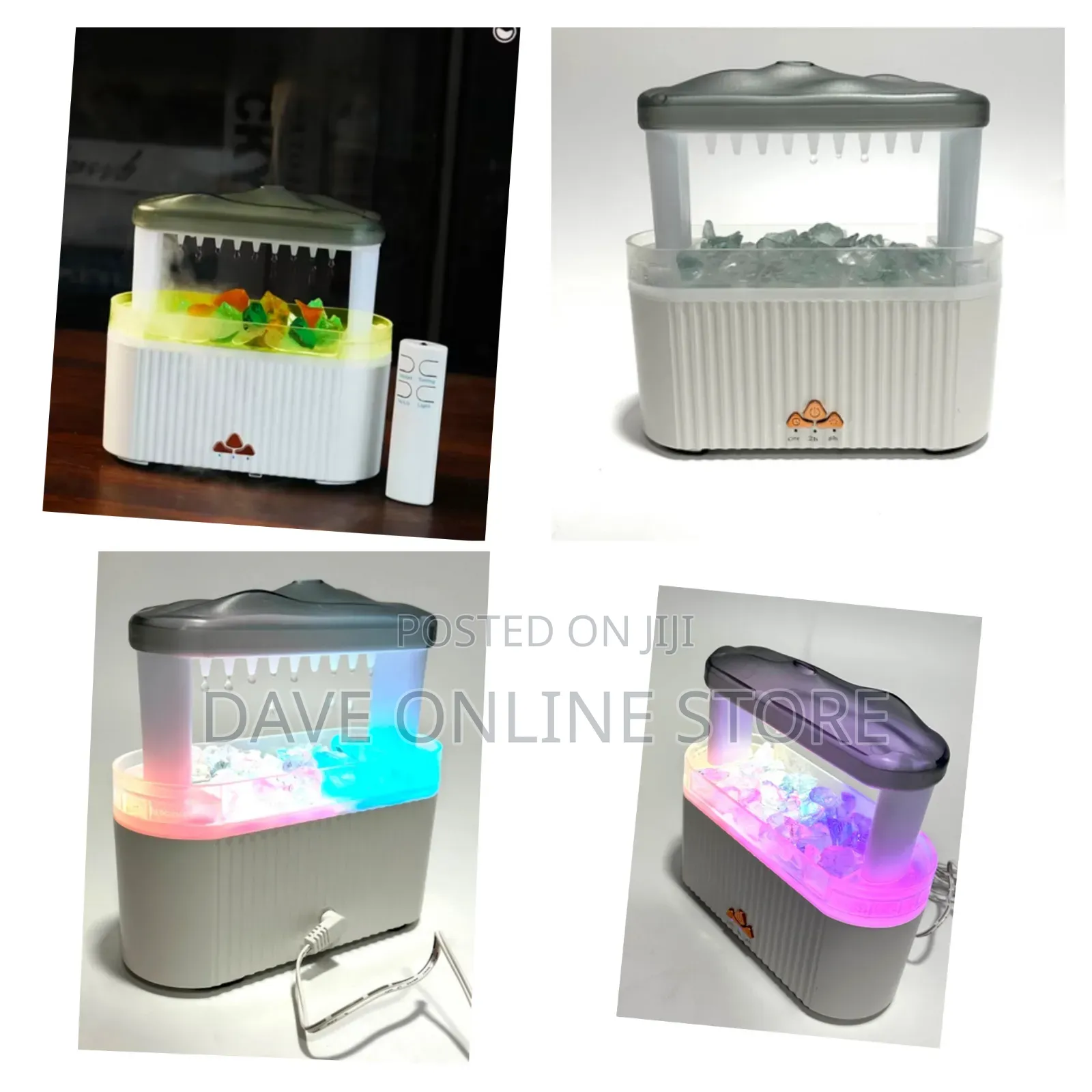 Aromatherapy Rain Cloud Humidifier + Raindrop Effect | Crystal Lights