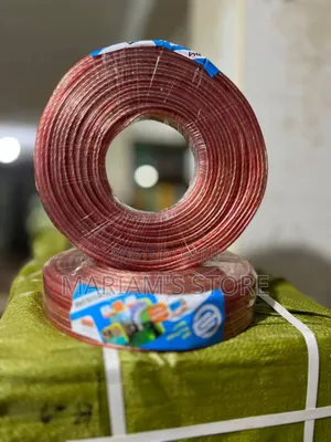 Red And Transparent Cable Is For High-performance Audio Transmission.