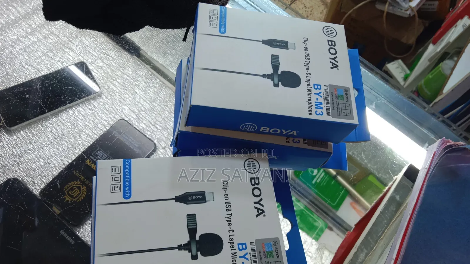 Boya By-m3 Usb Type C Lavalier Lapel Microphone Cable
