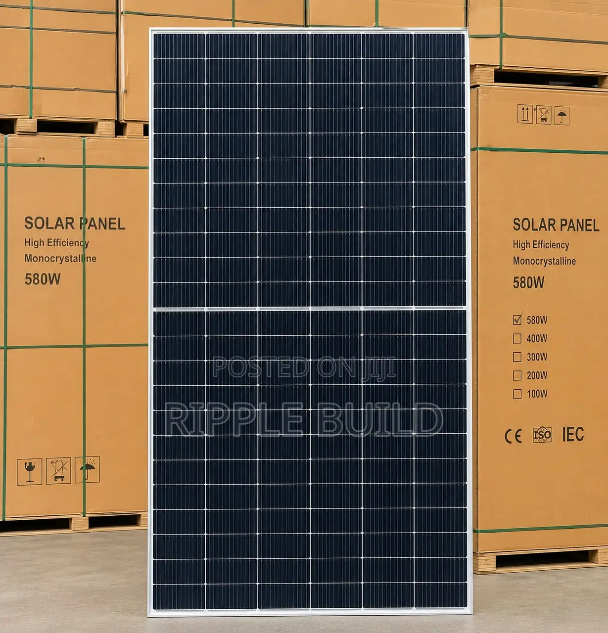 580w Solar Panel High Efficiency Power Module
