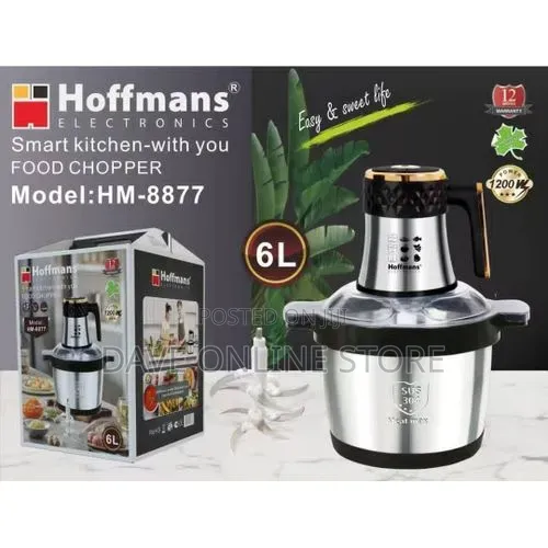 6l Hoffmans Hm-8877 Food Processor