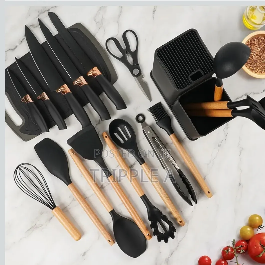 19pcs Silicone Kitchen Cutlery Set