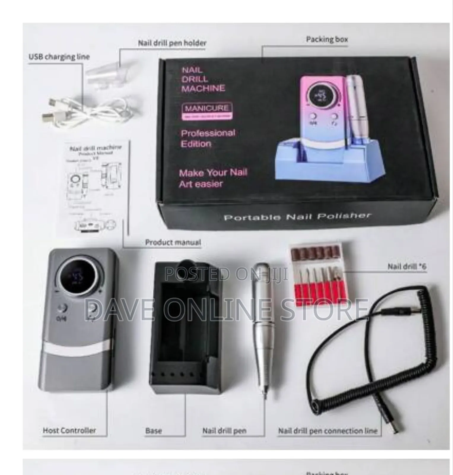 Professional 45000rpm Electric Nail Drill Kit