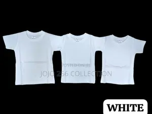 Kids White Round Neck Tshirt