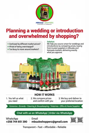 Wedding Introduction Shopping Assistan | Personal Shopper in Kampala