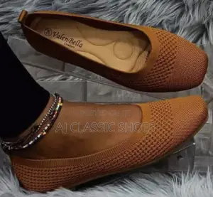 Brown Mesh Pump Shoes