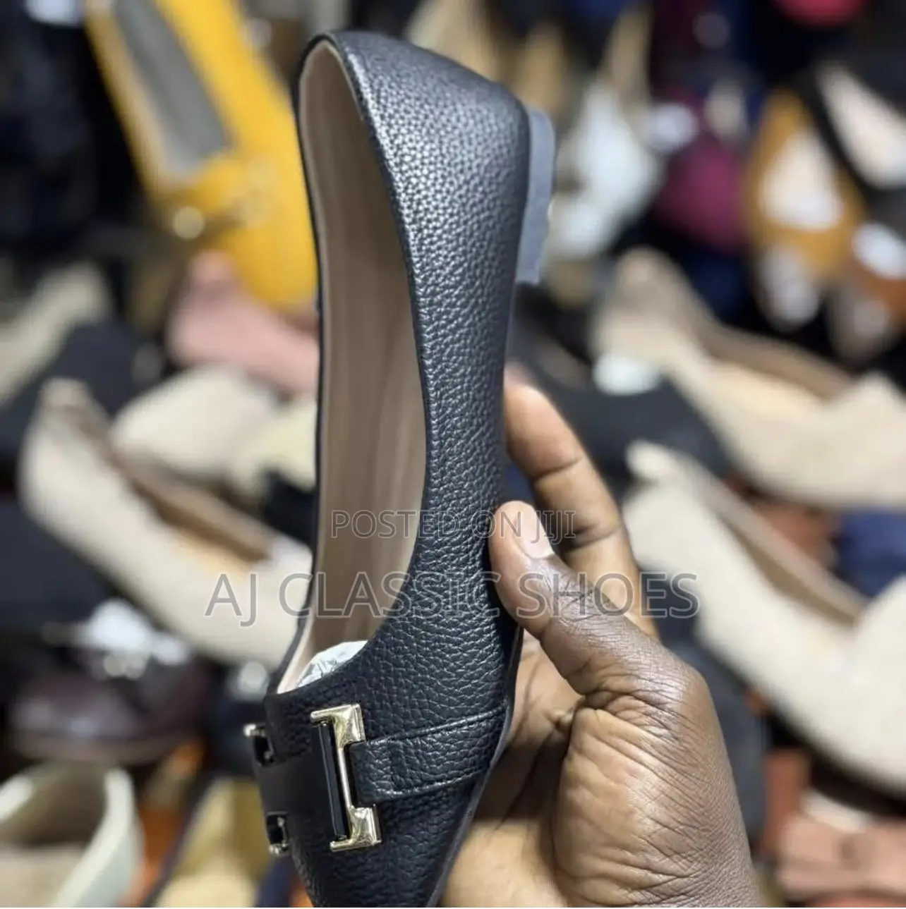 Lather Black Shoes