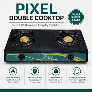 Pixel Double Gas Burner Cooktop