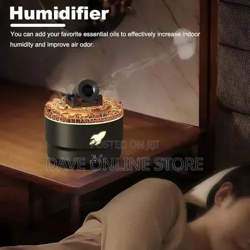 Volcanic Crack Light Cannons Humidifier Aroma Diffuser With Timer -